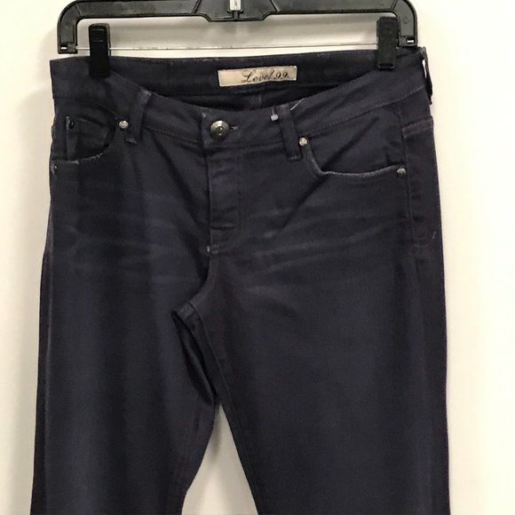 NWOT Level 99 Eggplant Five-Pocket Flare Leg Jeans - Picture 2 of 3
